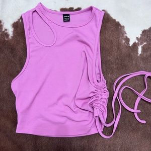 SHEIN tank top with cut out a pull string